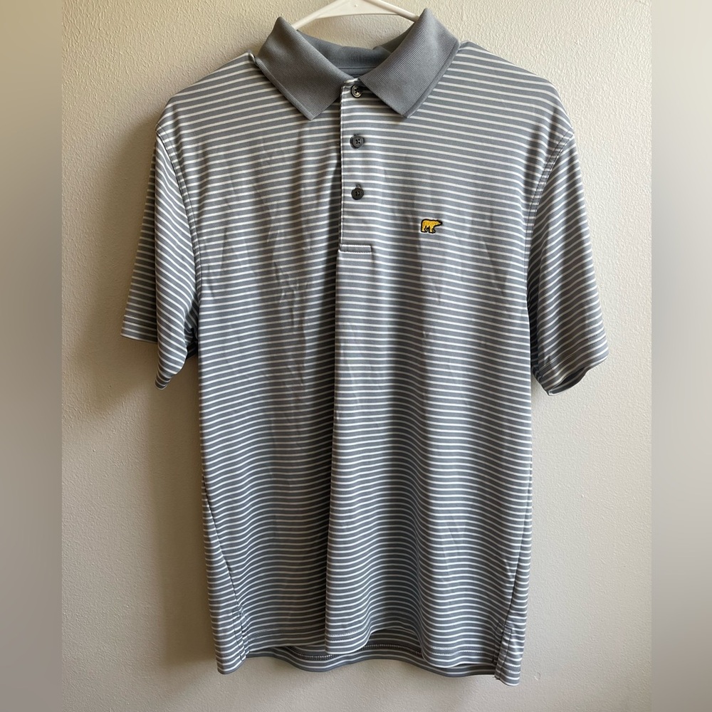 Jack Nicklaus Men’s Heathered Two Color Stripe Golf Polo